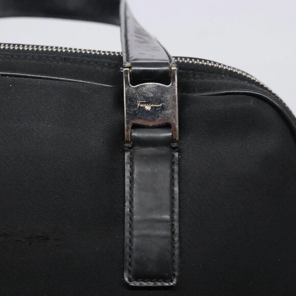 Salvatore Ferragamo Hand Bag Nylon Black Auth cl500 - Picture 7 of 16
